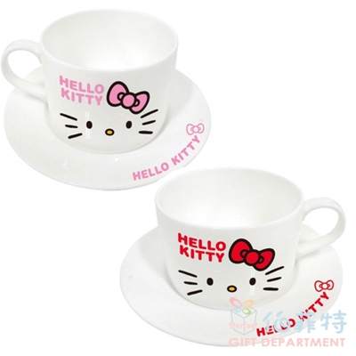 Hello Kitty 杯盤雙杯組-250ml (4入)