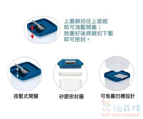 妙管家 微壓密封儲物盒三件組