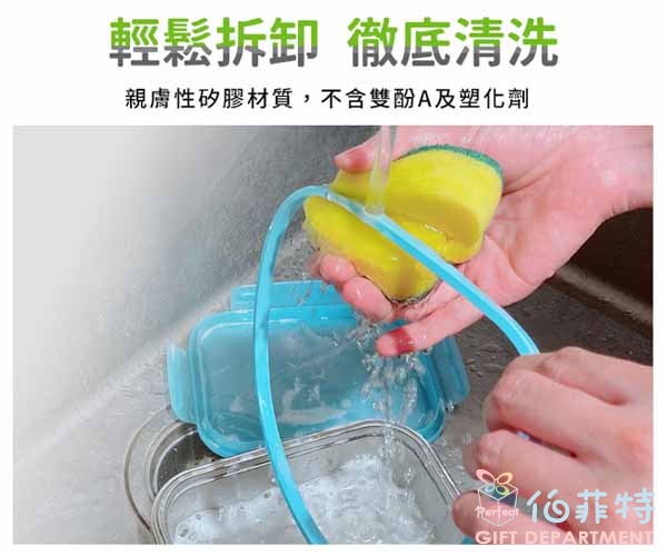 康寧 316不鏽鋼保鮮盒1360ML-藍