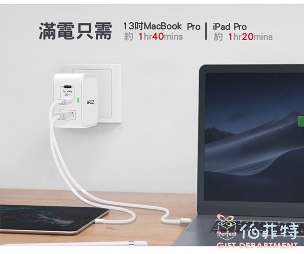 【iBRIDGE】GaN 65W 3Ports充電器