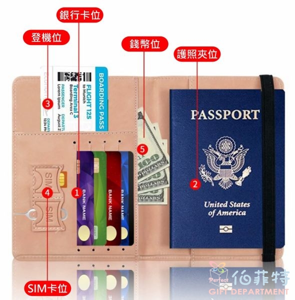 皮革防盜護照套