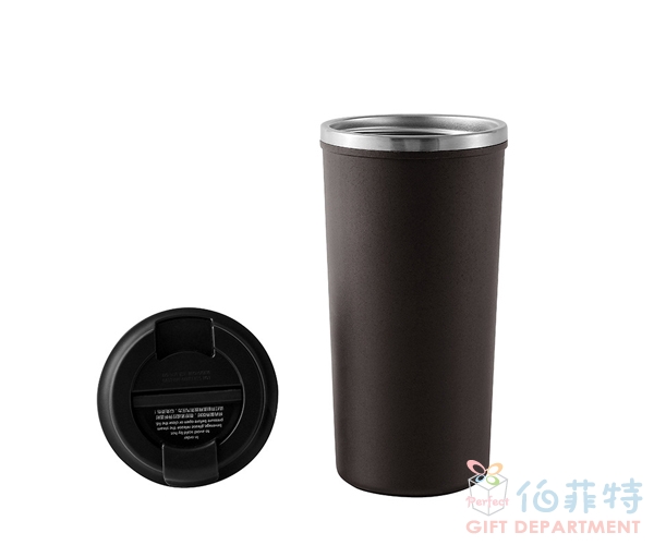 環保再生咖啡渣不倒杯-奶茶深棕色(500ml)