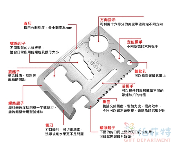 多種功能救生工具卡刀