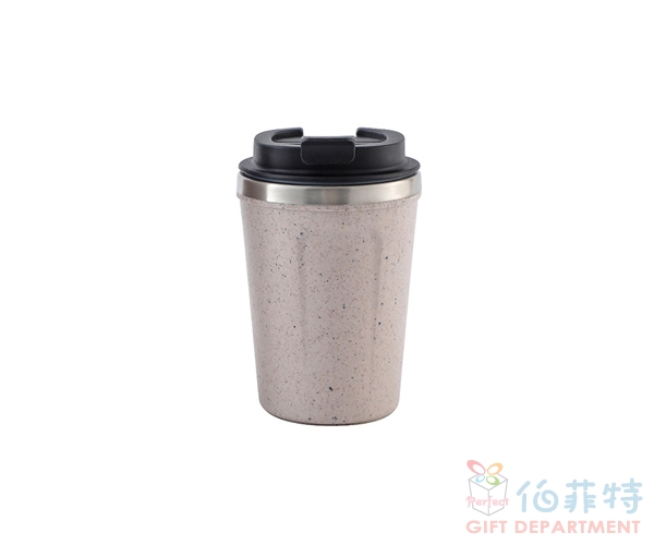 環保再生咖啡渣不倒杯-一代淺咖(380ml)