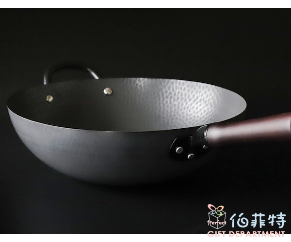 JIA家嚐 熟鐵氮化鐵鍋32cm(含鍋蓋)