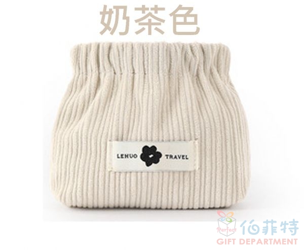 燈芯絨彈片零錢收納包