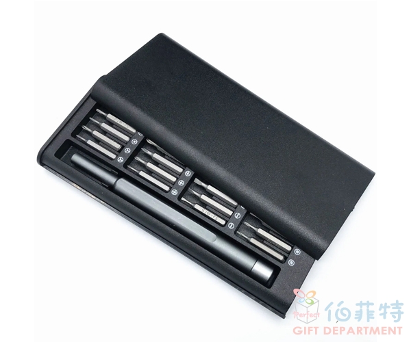 24合一螺絲工具組【磁吸】塑盒鋁柄