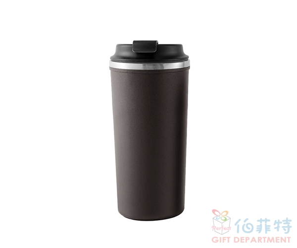 環保再生咖啡渣不倒杯-奶茶深棕色(500ml)