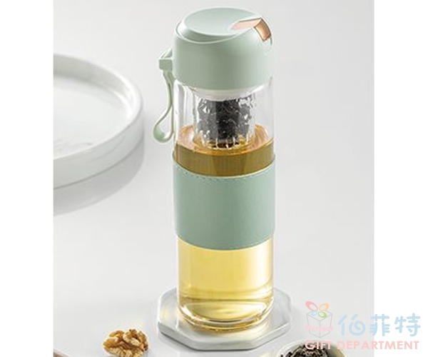 妙管家 磁吸泡茶玻璃隨身瓶500ml