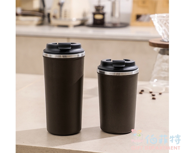 環保再生咖啡渣不倒杯-奶茶深棕色(500ml)