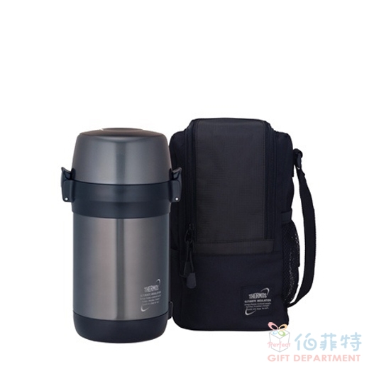 膳魔師不銹鋼真空保溫便當盒 灰色
