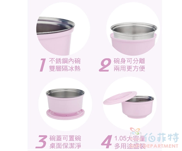 THERMOS 膳魔師兩用粉彩隔溫碗