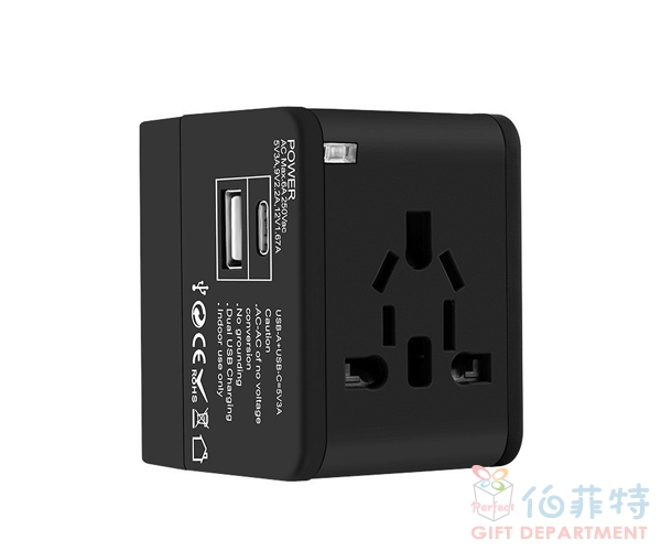 多國通用旅行轉換插頭｜USB＋Type-C
