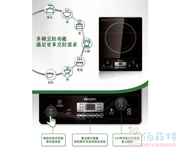 Philips 飛利浦 智慧變頻電磁爐(ICP)